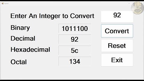 How to Convert Binary, Decimal, Hexadecimal and Octal in C#