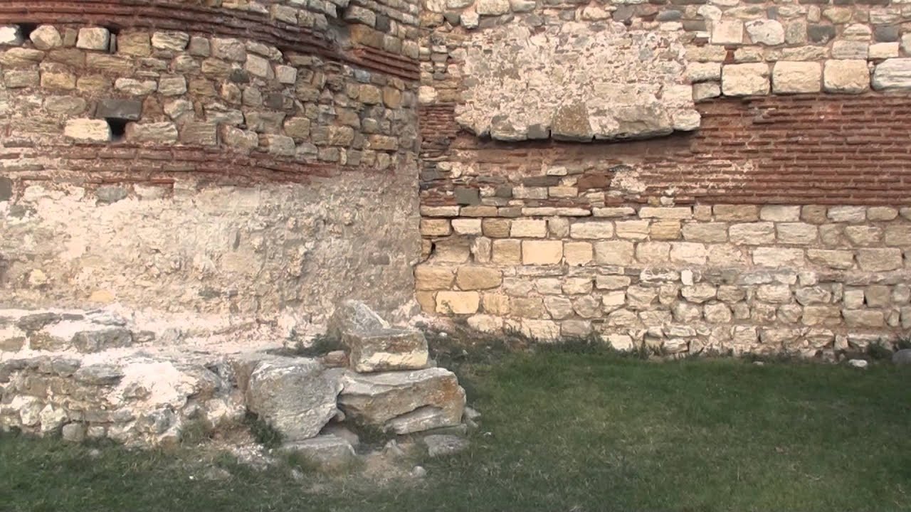 Old town Nessebar Bulgaria - western fortess wall.