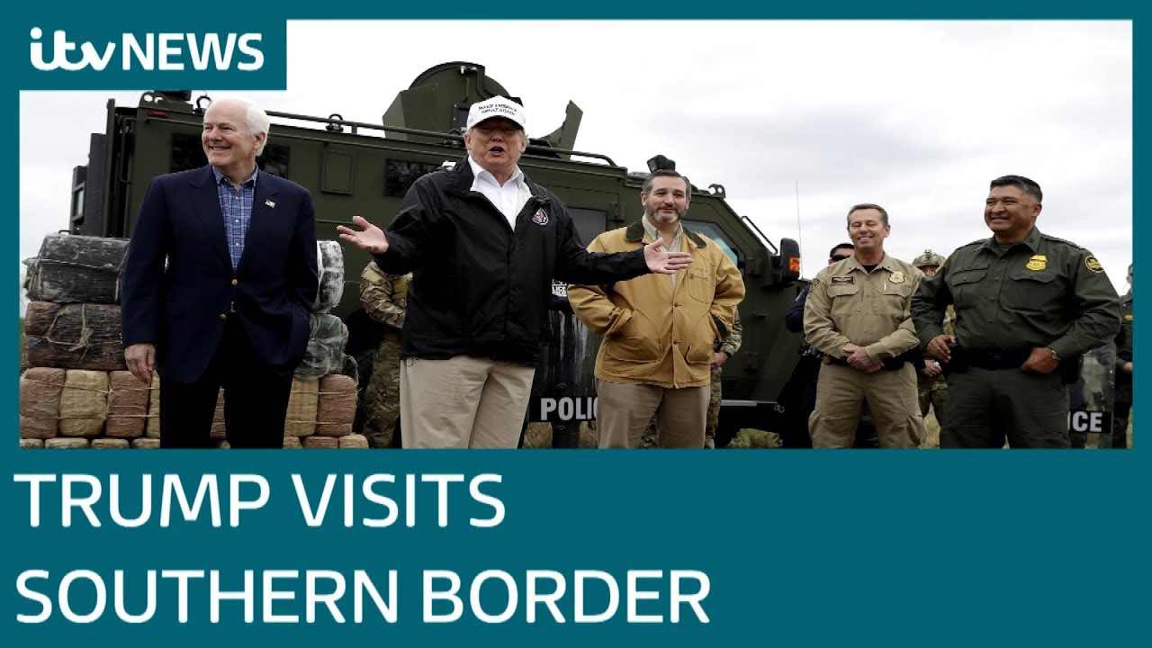 Trump visits US-Mexico border amid impasse over wall funding | ITV News ...