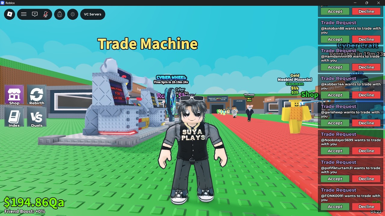 Sab Trading Machine Script Trade Machine is the best update in sab - YouTube