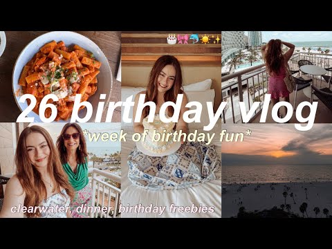 MY 26th GIRLY BIRTHDAY VLOG 🎂 traveling to clearwater, getting ready, opening gifts & getting dinner thumbnail