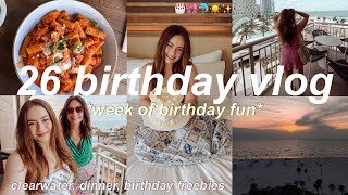 MY 26th GIRLY BIRTHDAY VLOG 🎂 traveling to clearwater, getting ready, opening gifts & getting dinner