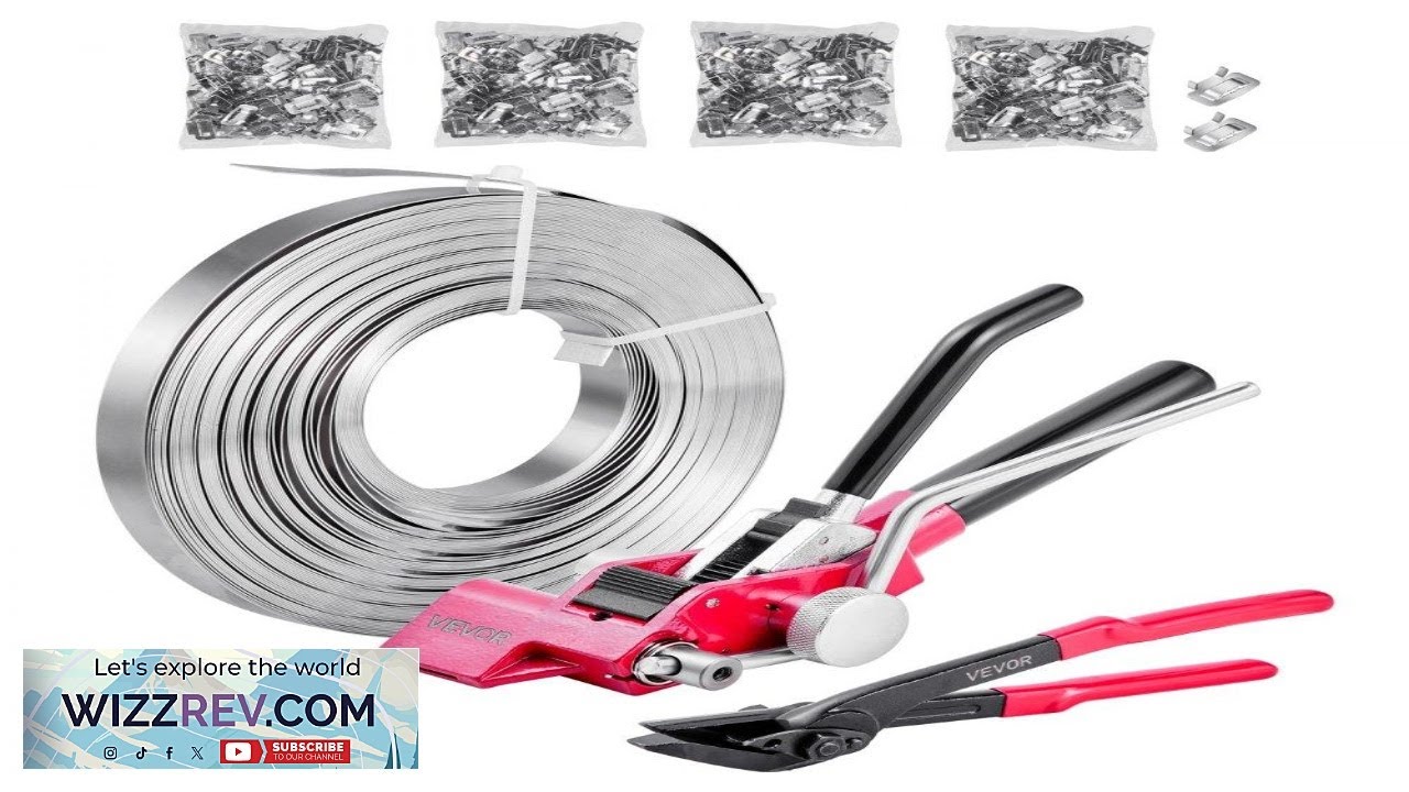 Набор для обвязки стальной лентой VEVOR, инструмент для запайки ленты повышенной прочности с 400