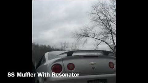 Chevy cobalt LS with SS muffler & resonator delete before & after.