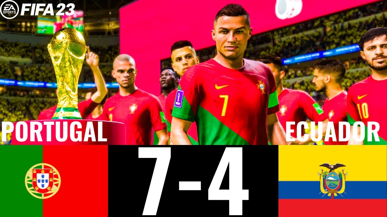 FIFA 23 - PORTUGAL 7-4 ECUADOR | FIFA WORLD CUP FINAL QATAR 2022 | PS5 4K GAMEPLAY
