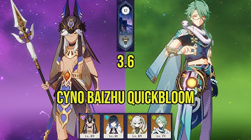 (F2P) C0 CYNO BAIZHU Quickbloom | 3.6 Spiral Abyss Floor 12 | Genshin Impact
