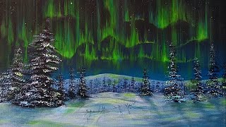 Como Pintar Aurora Boreal Polar Paso A Paso Con Acrilico