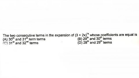 Find the two consecutive terms in the expansion of (3+2x)^74 so that the coefficients of power of x
