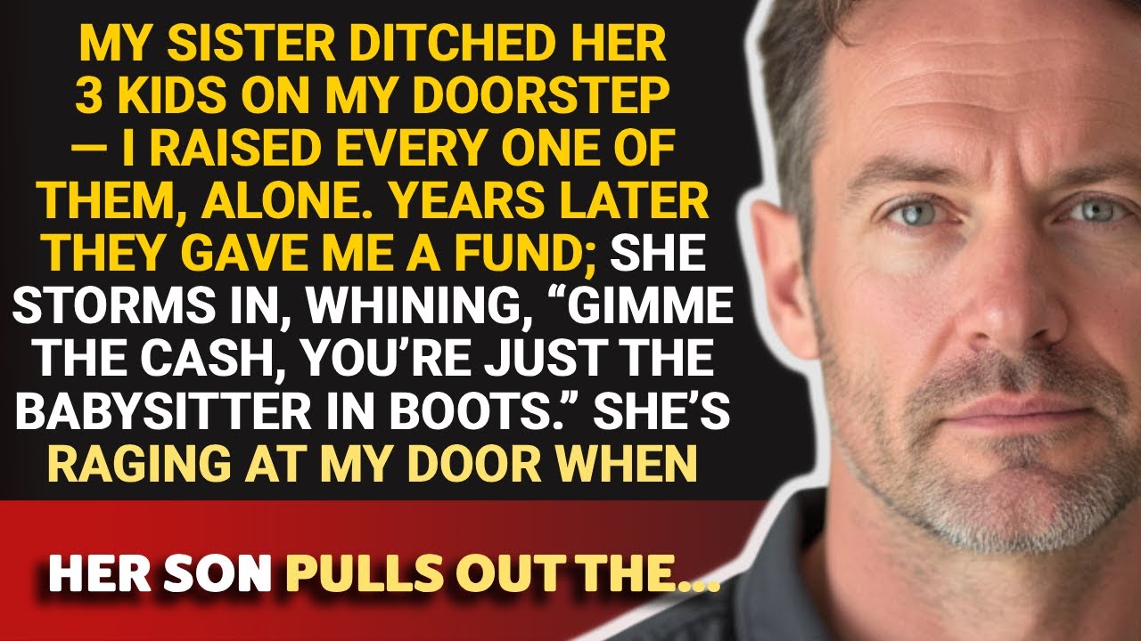 Моя сестра, чья королева, ОСТАВИЛА своих троих детей у меня на пороге — я вырастила их одна. Пото...