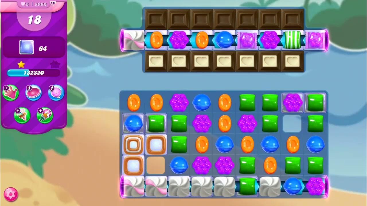 candy crush saga level 5982 clear chocolates + jelly & subscribe the