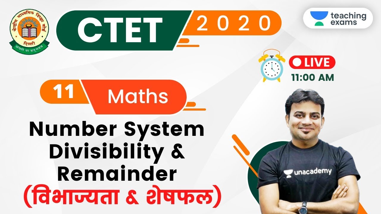 11:00 AM - CTET 2020 (Paper-1) | Maths by Sandeep Sir | Number System (Part-3)