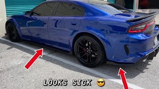 COOLEST Side Skirts and Rear Skirts Install for your Dodge Charger Widebody!