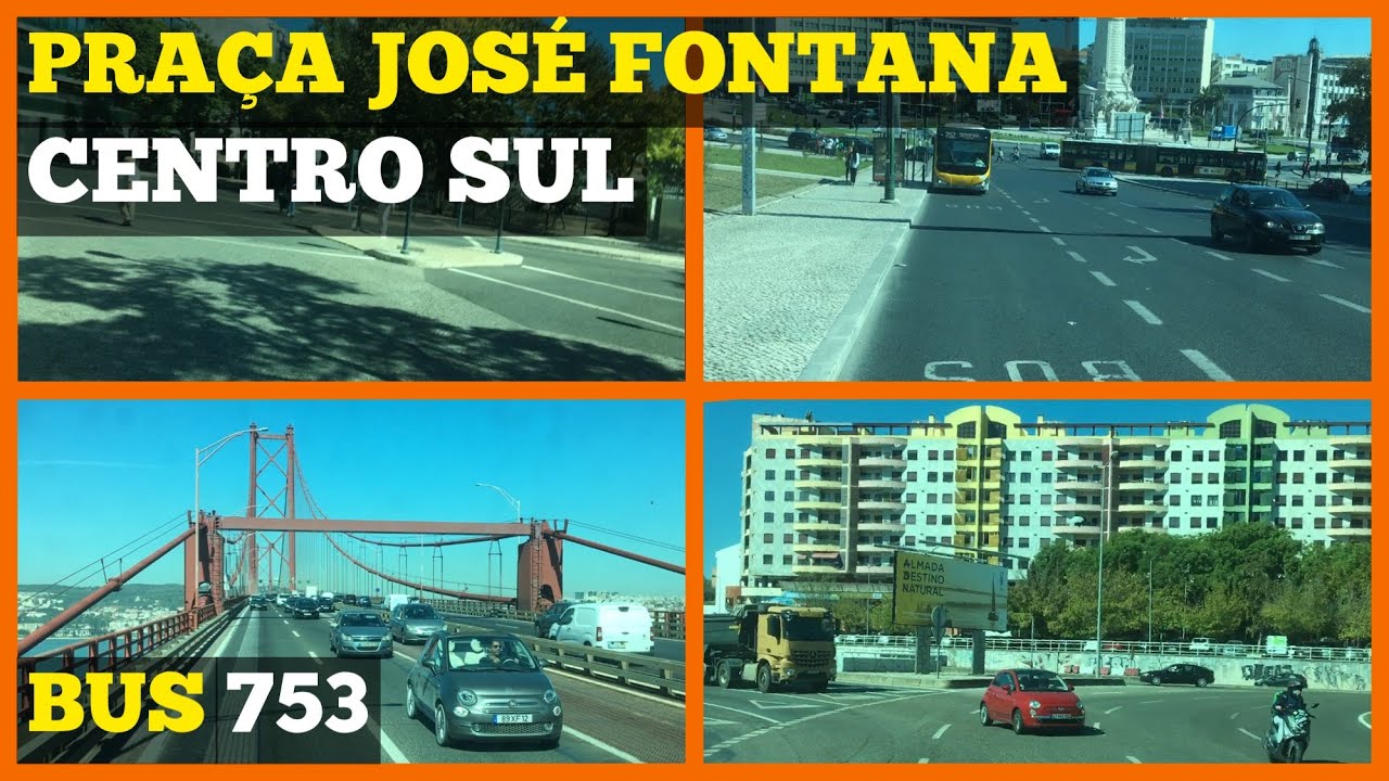 Lisbon, Bus 753 ride from Praça José Fontana to Centro Sul