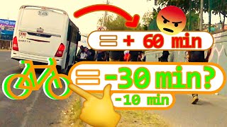 I show you Why you should switch bus for bike forever!! [Eng sub]