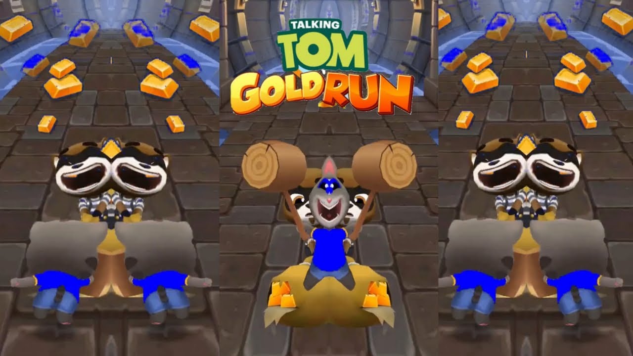 TALKING TOM GOLD RUN -- BLUE TALKING TOM vs  BOSS FUNNY GAMEPLAY MIRROR MODE