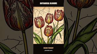 🌿 Botanical Blooms printable coloring pages #shorts #mindfulness