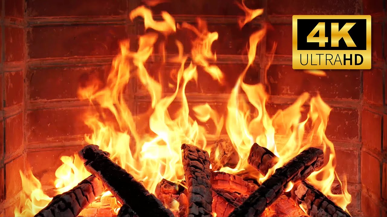 🔥 Cozy Fireplace 4K (12 HOURS) - Calming Crackling Fire & Burning Logs for TV UHD