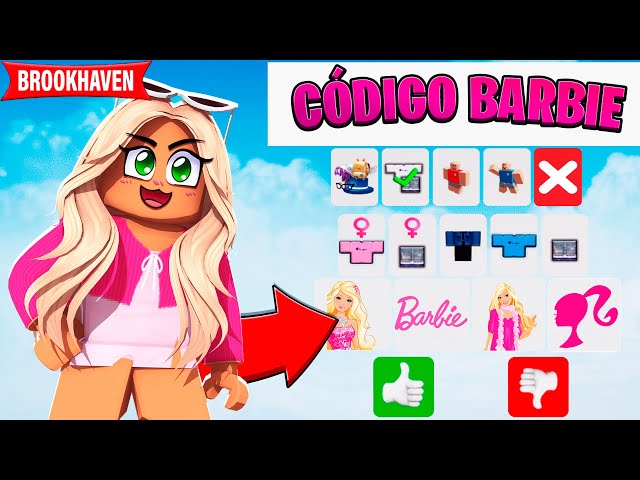 jogo da Barbie no Roblox o código da Barbie no Roblox como se faz｜Pesquisa  do TikTok