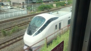 水戸発上野行修学旅行臨時列車E657系K10編成〜往路〜我孫子駅付近で行き違い(9442M)