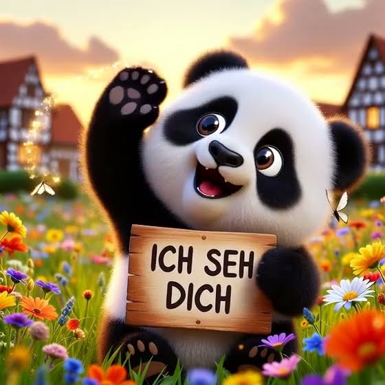 Good morning greetings - I see you! A small greeting with a big impact... 🐼🌸