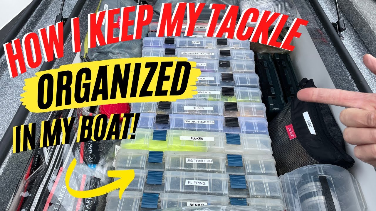 How I organize my fishing tackle in my bass boat! Part 2 Tackle