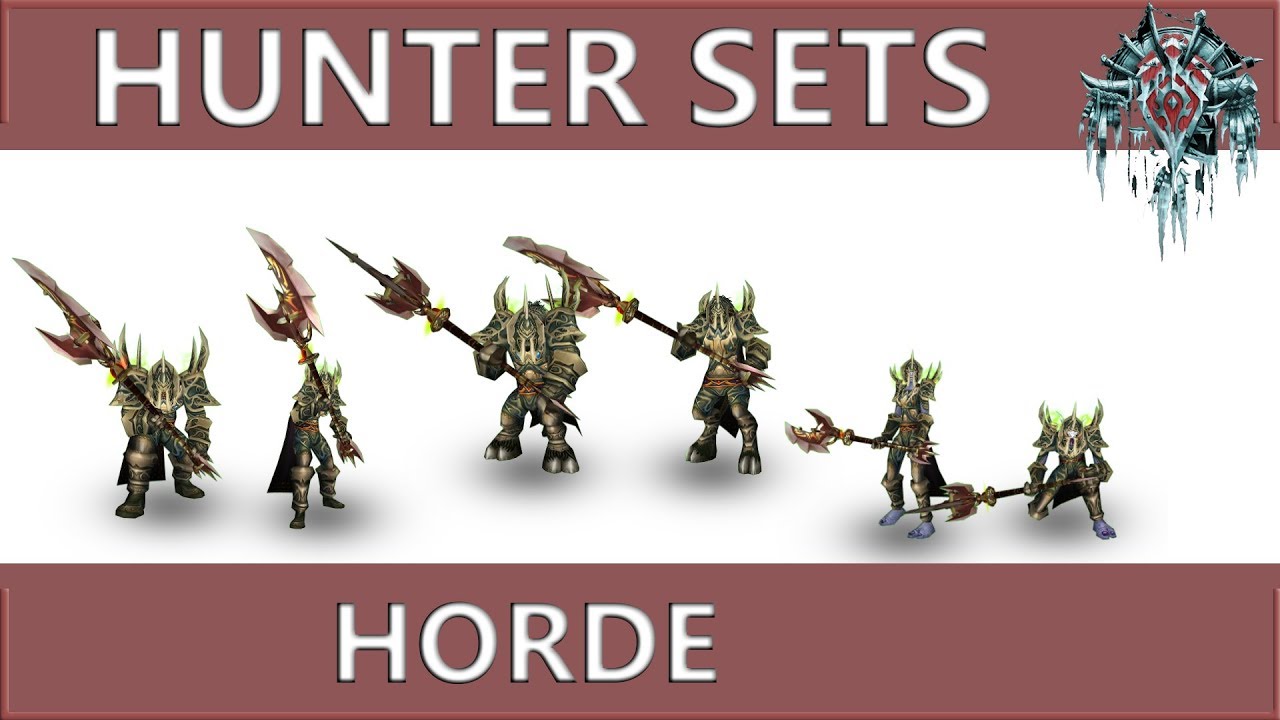 WOW Classic Hunter Horde all Sets and Animations YouTube