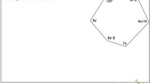 Int2 Video #3 Solve for x with Interior Angle of a Polygon