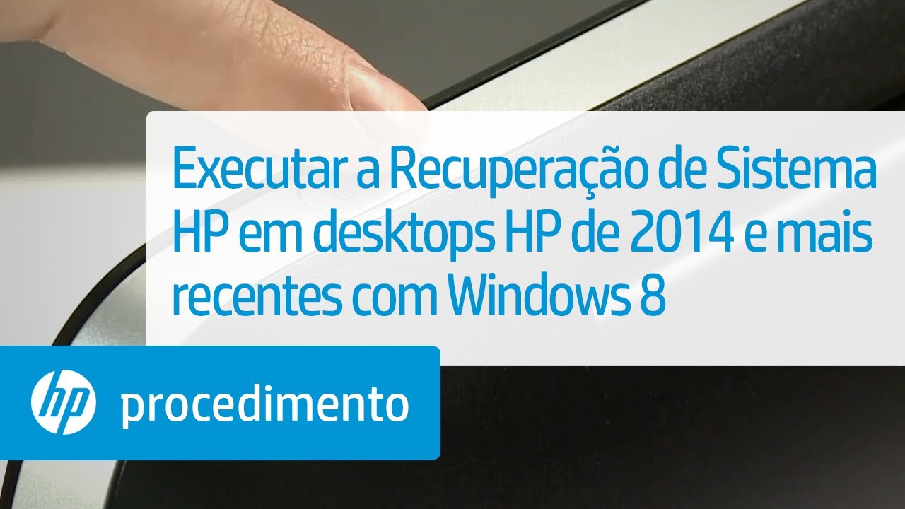 Executar a Recuperação de Sistema HP em desktops HP de 2014 e mais recentes com Windows 8