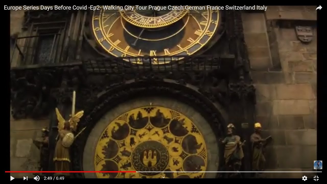 Ep3 - Europe Series Days Before Covid WALKING CITY TOUR Prague Czech German France Switzerland Italy