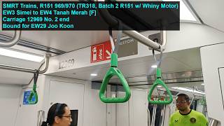 [Batch 2 R151 w/ Whiny Motor] SMRT Trains - Joyride on ALS R151 969/970 from EW3 SIM → EW4 TNM [F]