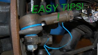 How to tighten/remove spinning tie rod nut