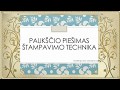 Paukščio piešimas štampavimo technika.