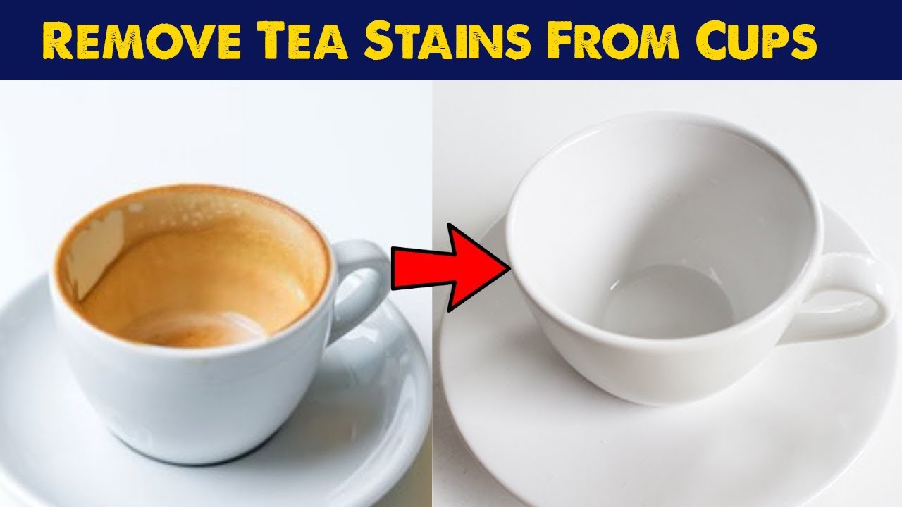 How To Remove Tea Stains From Cups - YouTube