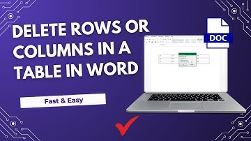 How to Delete Rows and Columns in a Table in Microsoft Word (Easy Guide)