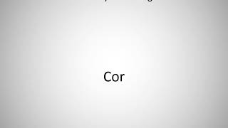 How to say Cor in English? Net Worth
