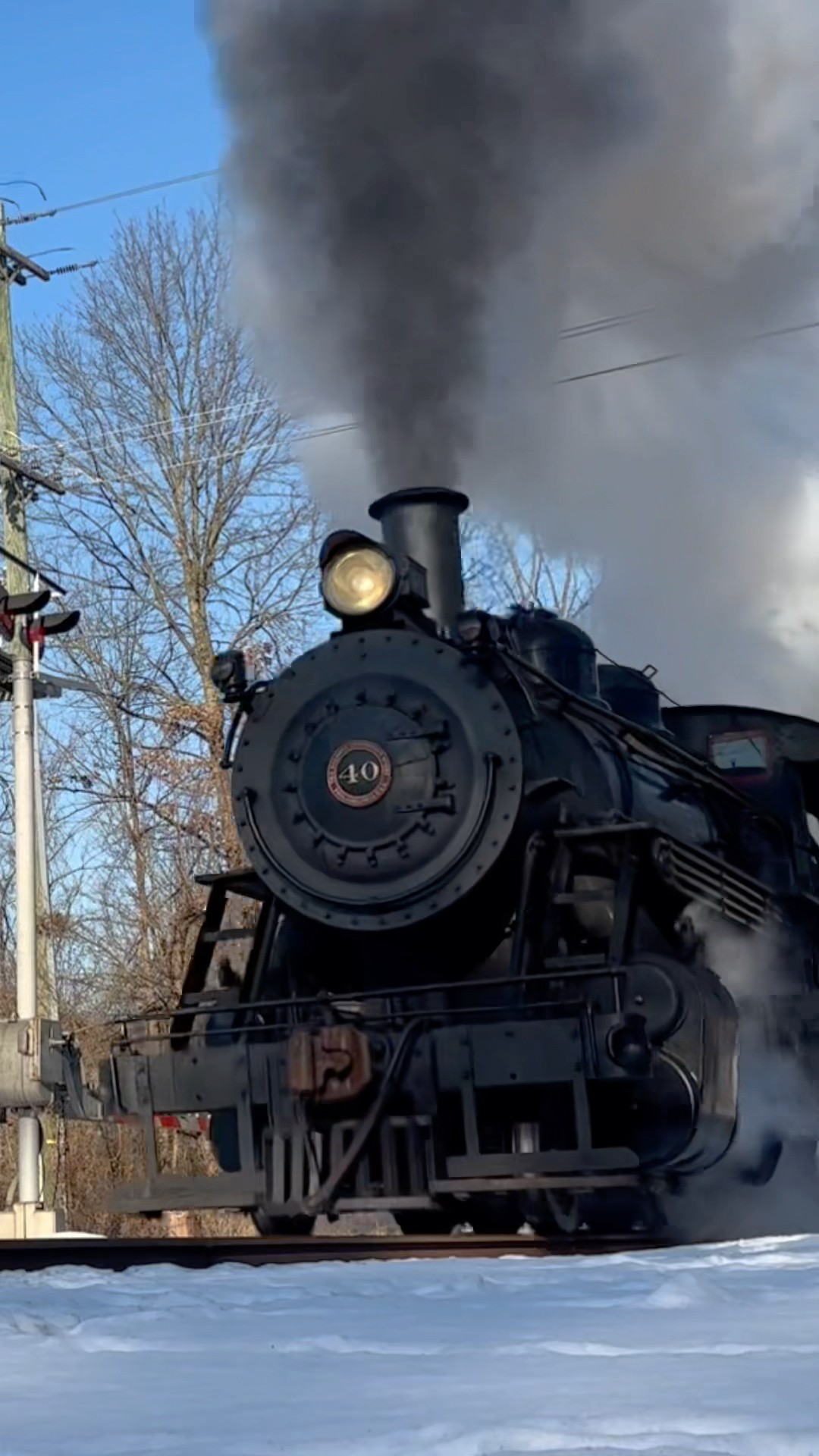 NH&I #40 ​⁠Flying Through the Snow #steamtrain #buckscountypa