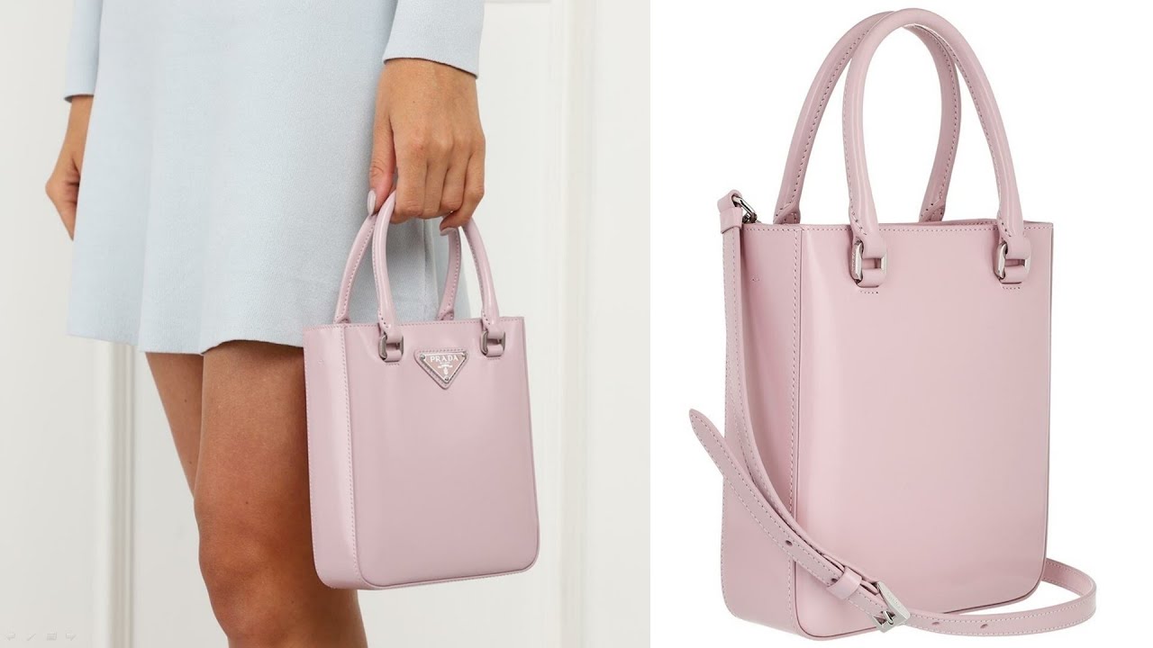 Shop Prada Brushed Leather Mini-Bag With Shoulder Strap