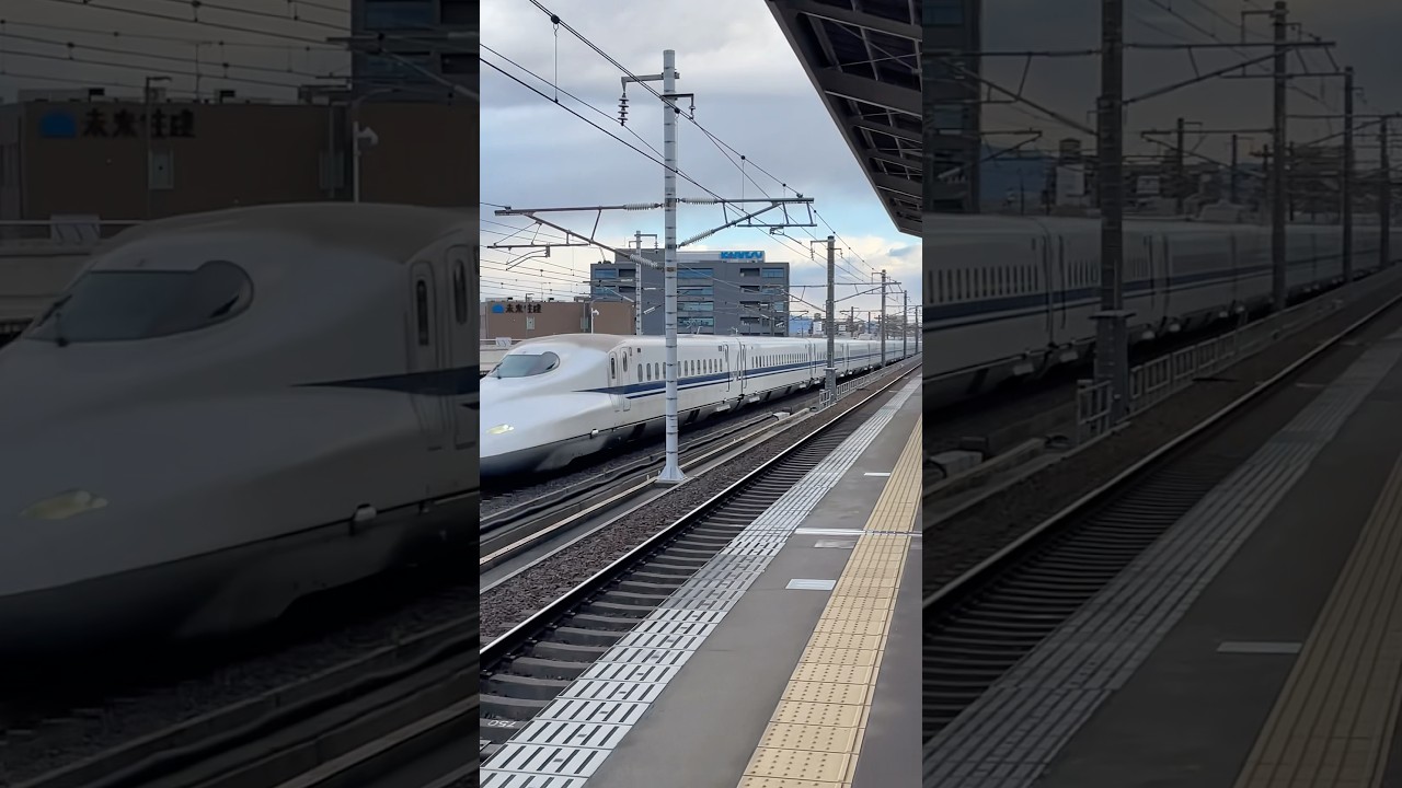 N700A のぞみ 三河安城駅 東海道新幹線 博多行きの通過の様子です。JR東海 SHINKANSEN