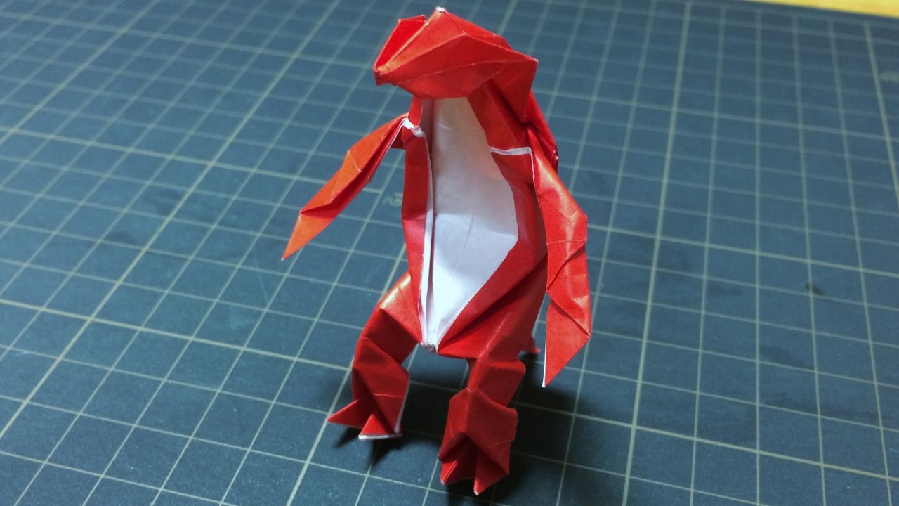 折り紙で５分グラードンを折ってみたよ ポケモン オメガルビーアルファサファイア 折り紙 作り方 How To Make Origami Pokemon Groudon 종이접기 Youtube