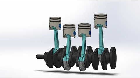 Assembly and animation of 4 stroke Engine