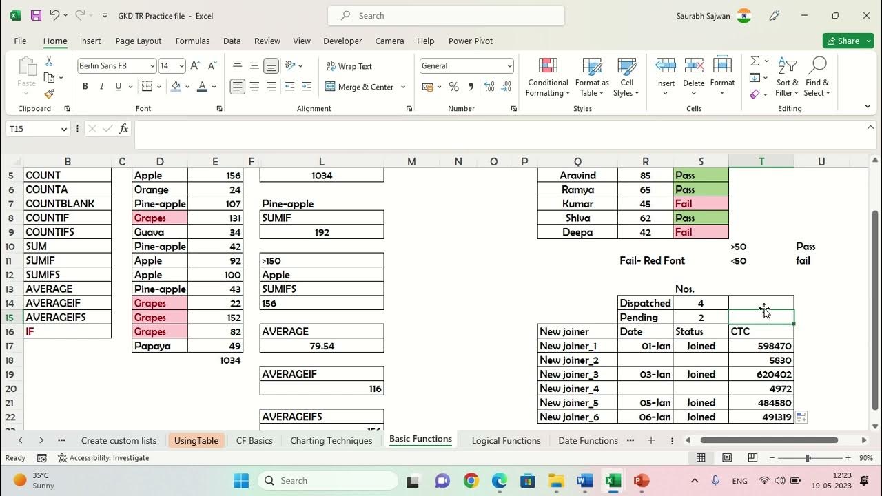 logical,date and other functions YouTube