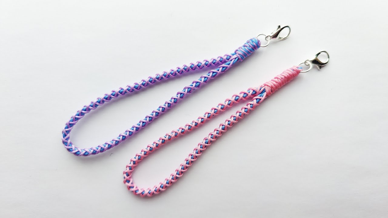 Macrame Keychain Tutorial | Lovely Keychain DIY | 8 Strand Braid ...