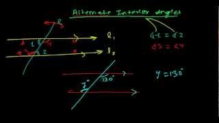 Alternate Interior Angles - Lines & Angles Geometry Math