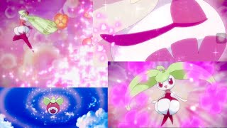 Bounsweet Evolves, Steenee Evolves Into Tsareena *Sailor Moon Style Evolution* | Pokemon Anime HD