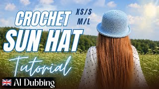 Crochet Bucket Hat Tutorial 💙 Summer Crochet Hat