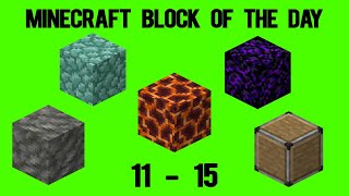 ⛏️ MINECRAFT: Block of the day ✨ 11 - 15 ✨