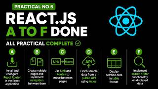 Practical No. 5 (A to F) | React Router, Axios & API Integration | MERN Stack Series | TechVyana 2.0