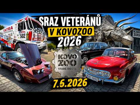 SRAZ VETERÁNŮ V KOVOZOO 2026 🚗🔥 Americká auta, dakarské speciály i unikátní veteráni!