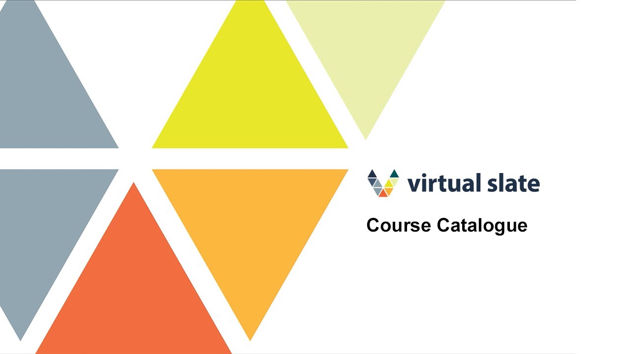 Double Slate Course Virtual Slate Course Catalogue - YouTube