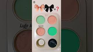 🍑 Soft Peach + Aqua Green + Black | Tropical Contrast Color Mixing ✨🎨#colormixing#artshorts